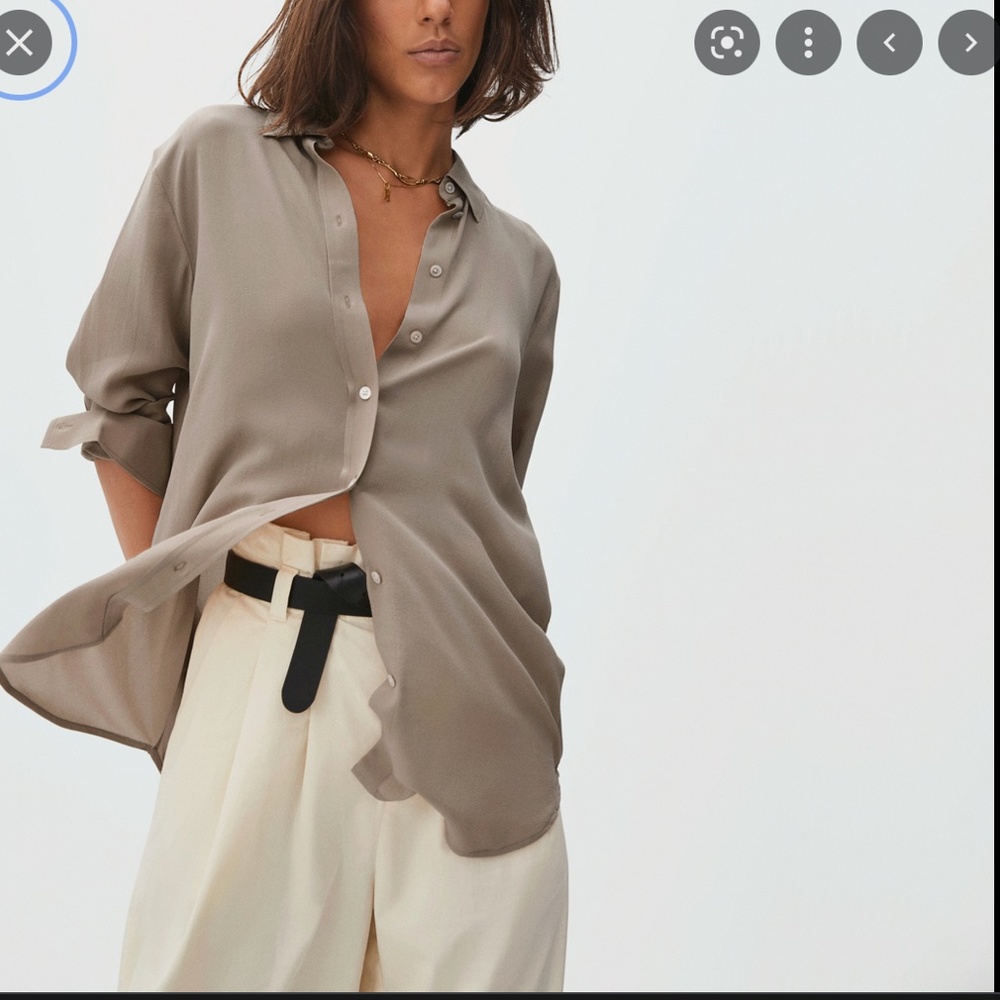 Everlane The Clean Silk Relaxed Shirt